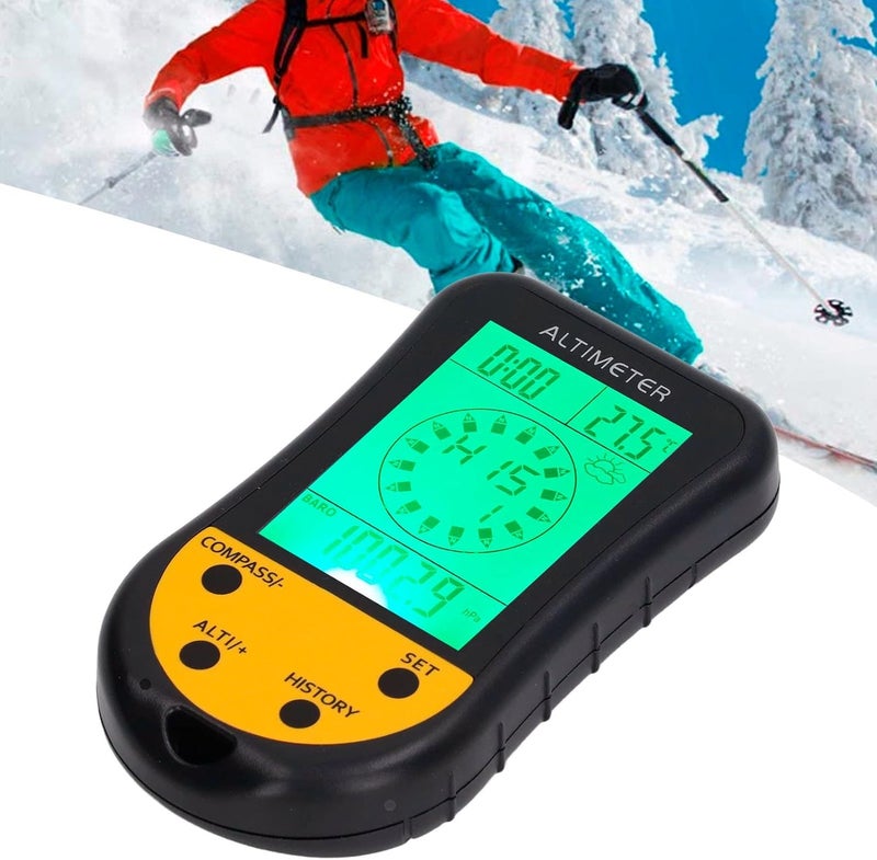 FUZHUI Digital Altimeter Barometer, Barometer Altimeter, Digital Altimeter, 8-in-1 Portable Multifunction Thermometer with Backlit LCD for Outdoor Fans for Hiking Camping Climbing - Image 2